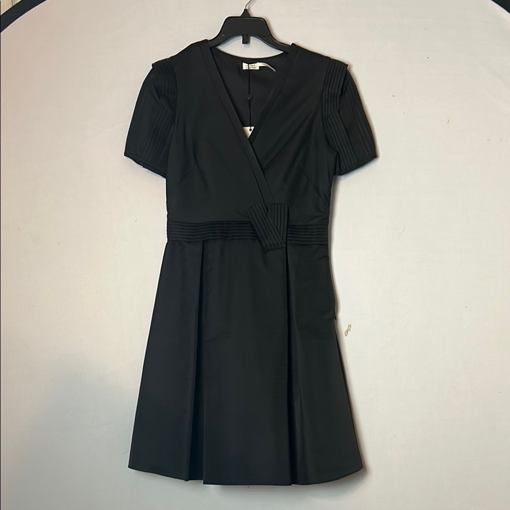 Max Studio Black Fit & Flare Mini Dress with V-Neck